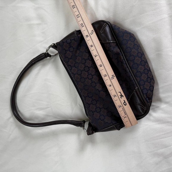 90s brown nine west shoulder bag geometric print - Picture 3 of 4
